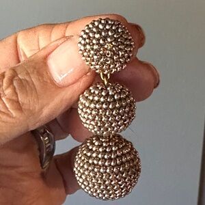 Elegant Gold Beaded Earrings